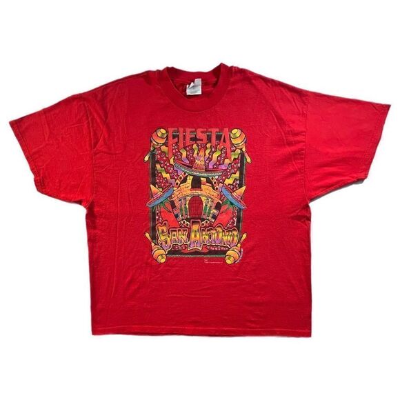 Vintage 90s San Antonio Fiesta Tee - Picture 1 of 5
